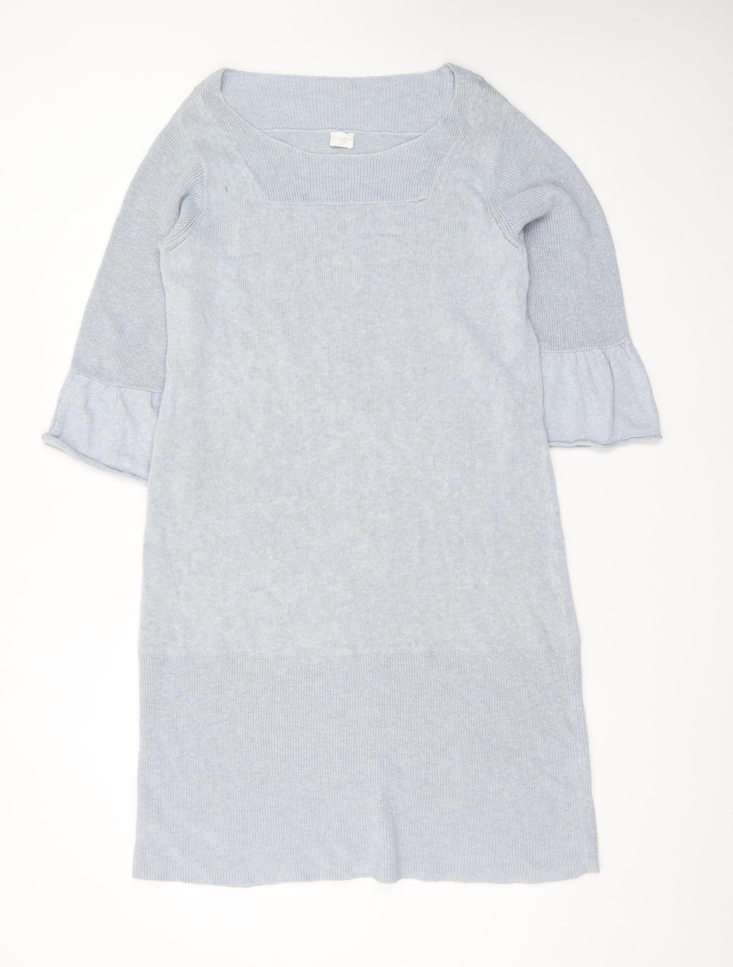 Poetry Women Grey Cotton Linen Jumper Dress Size 10