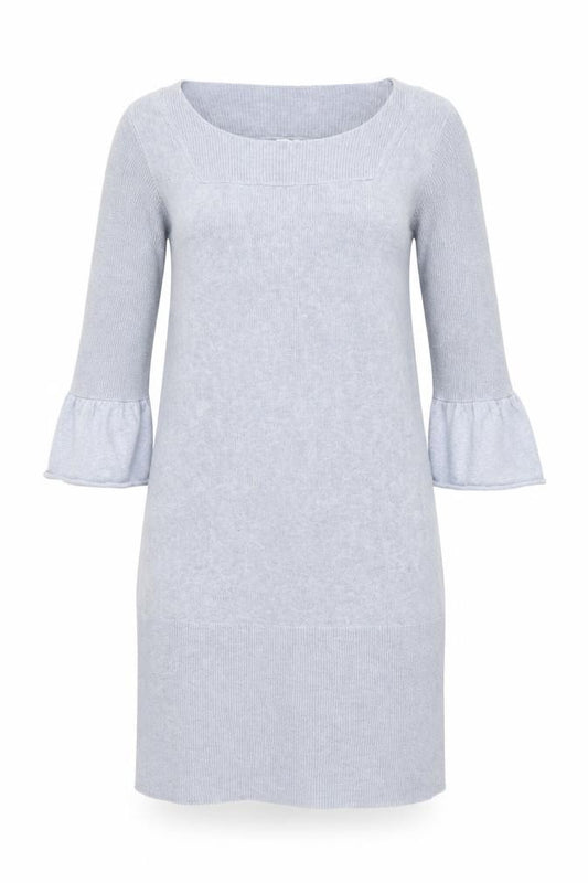 Front view of Poetry Women Grey Cotton Linen Jumper Dress, size 10