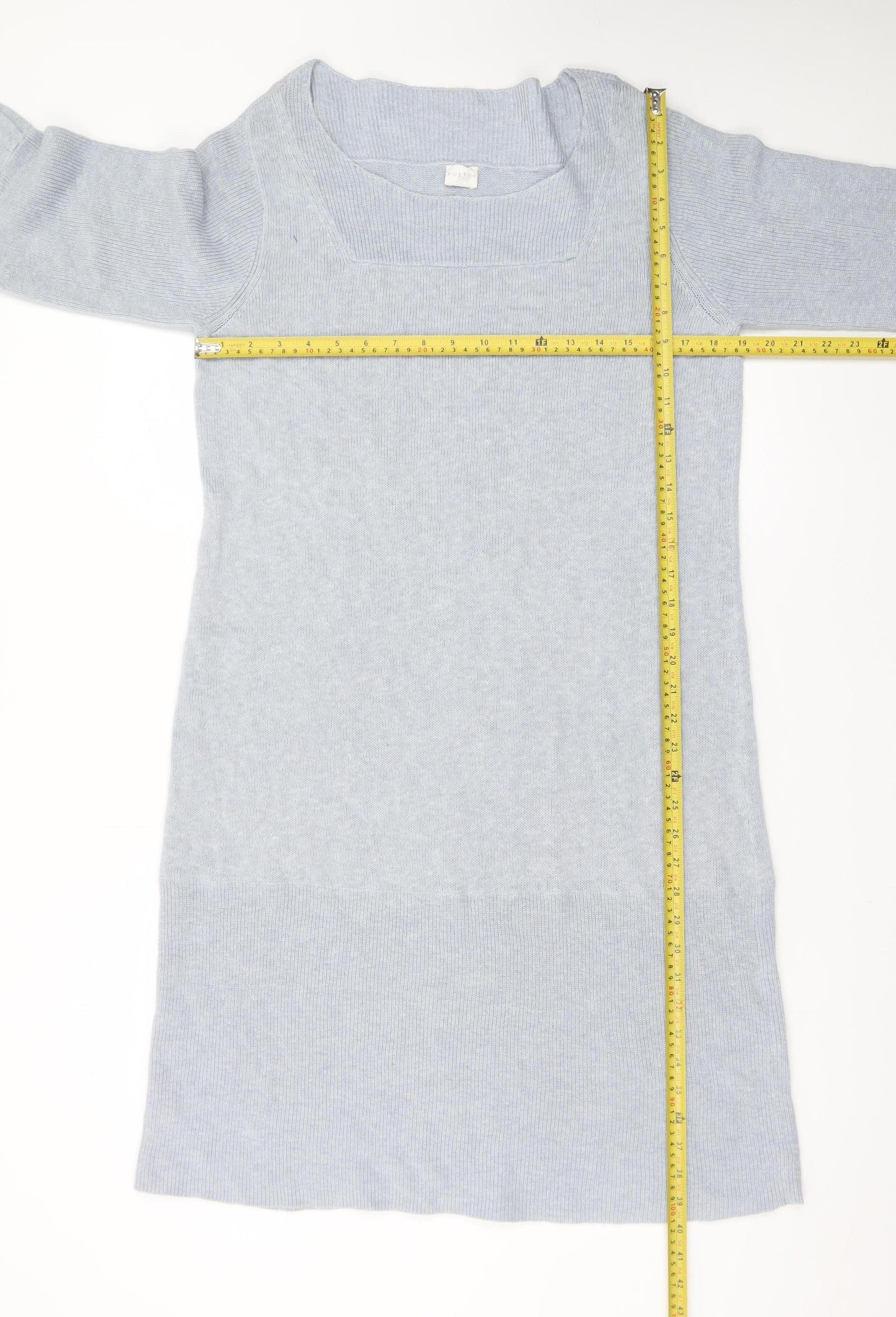 Poetry Women Grey Cotton Linen Jumper Dress Size 10