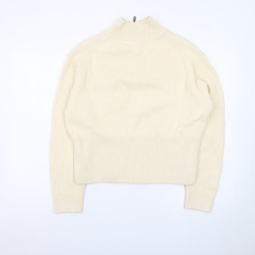 Marks and Spencer Women’s Ivory Full Zip Knit Jumper Size M