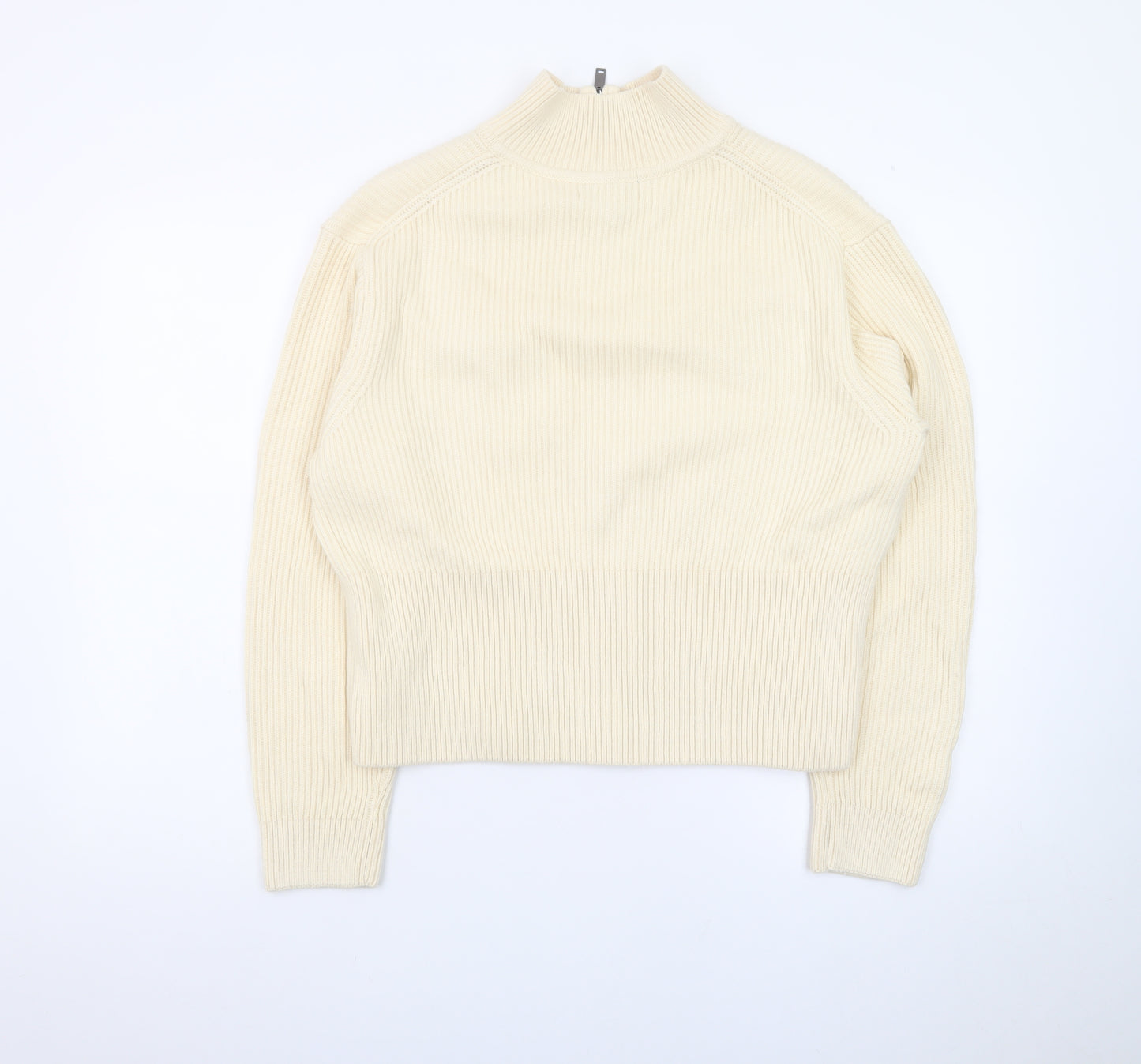Marks and Spencer Women’s Ivory Full Zip Knit Jumper Size M