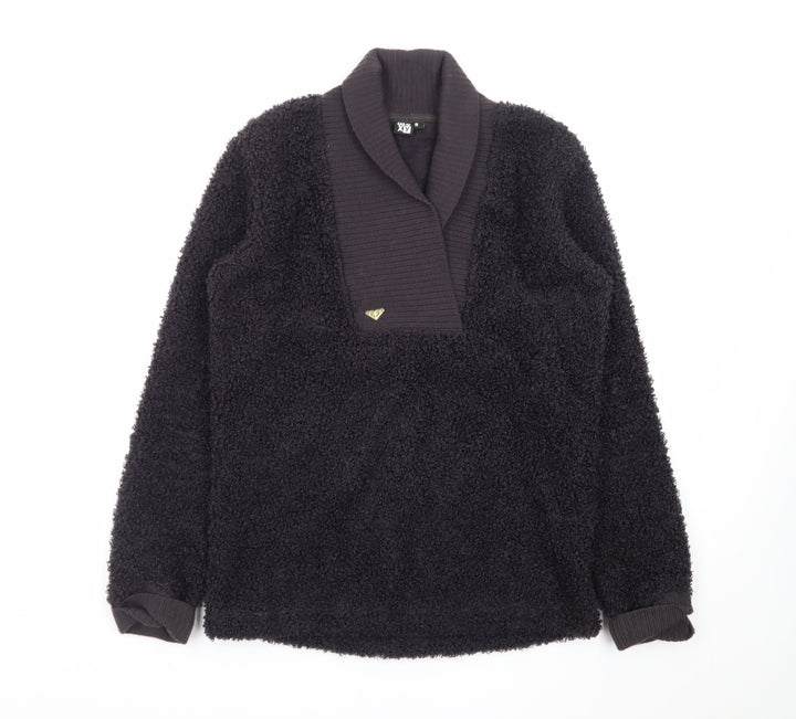 Roxy Women's Black Shawl Collar Fleece Jumper Size S