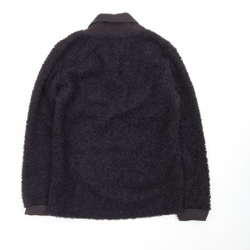 Roxy Women's Black Shawl Collar Fleece Jumper Size S