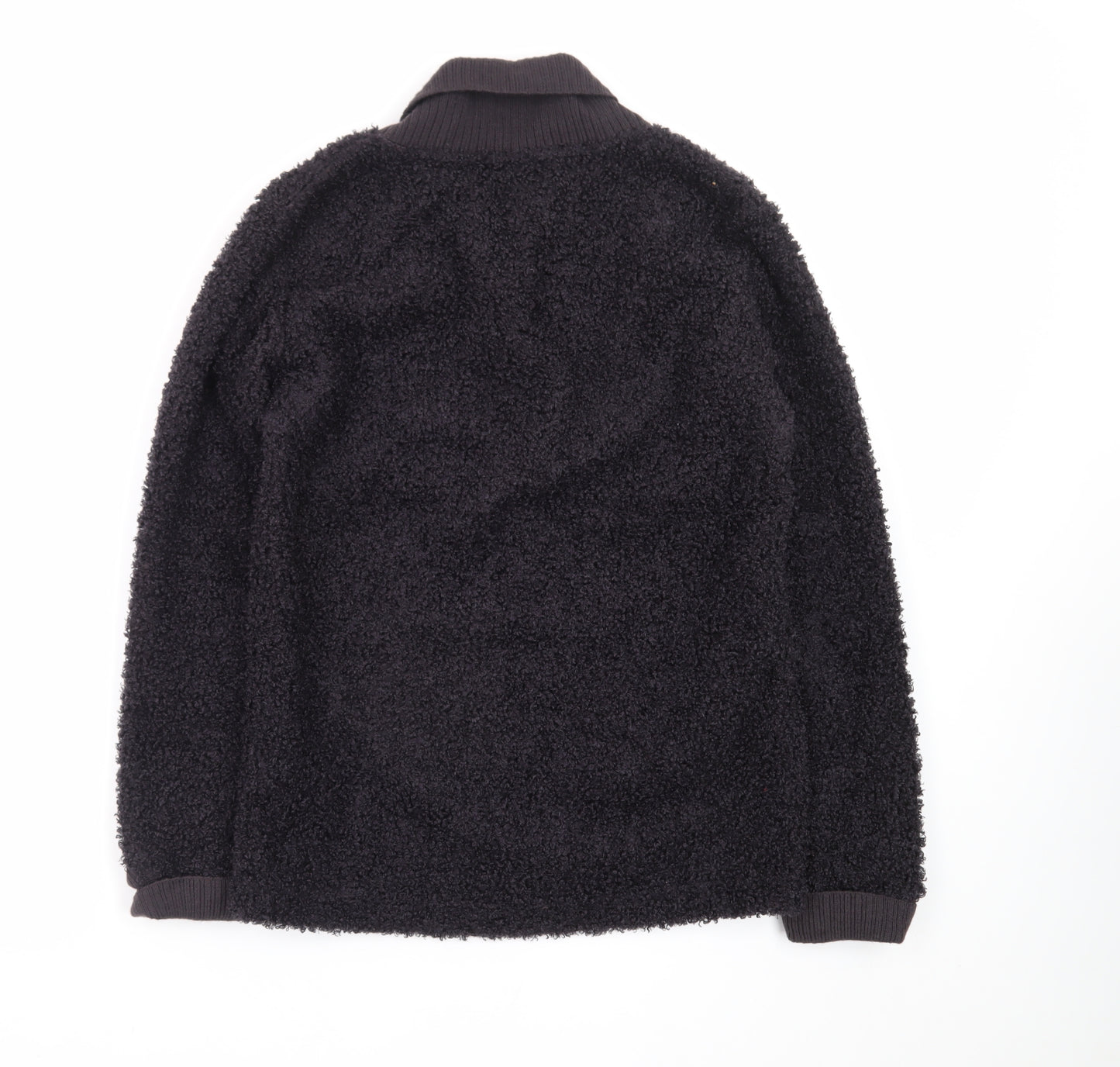 Roxy Women's Black Shawl Collar Fleece Jumper Size S