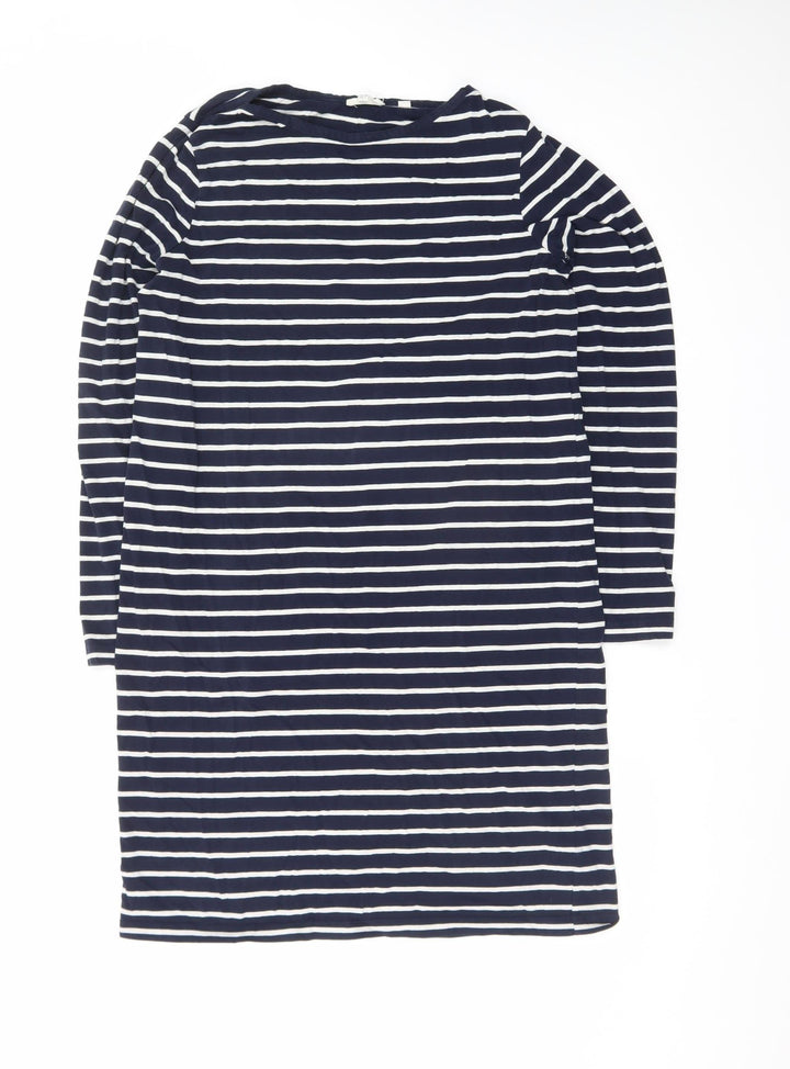 Fat Face Women’s Blue Striped Cotton Shift Dress Size 10