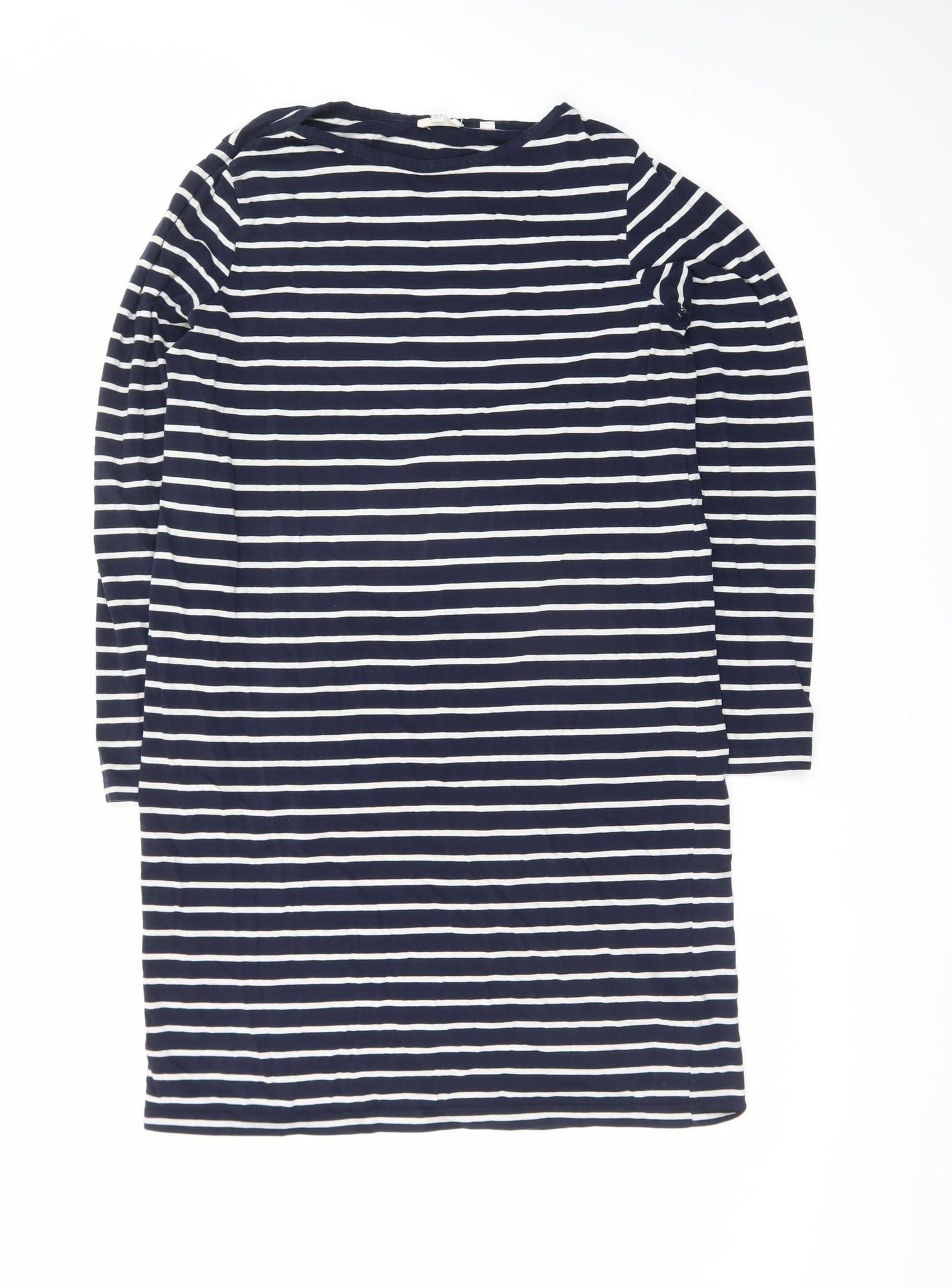 Fat Face Women’s Blue Striped Cotton Shift Dress Size 10