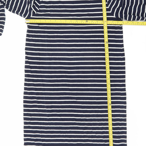 Fat Face Women’s Blue Striped Cotton Shift Dress Size 10