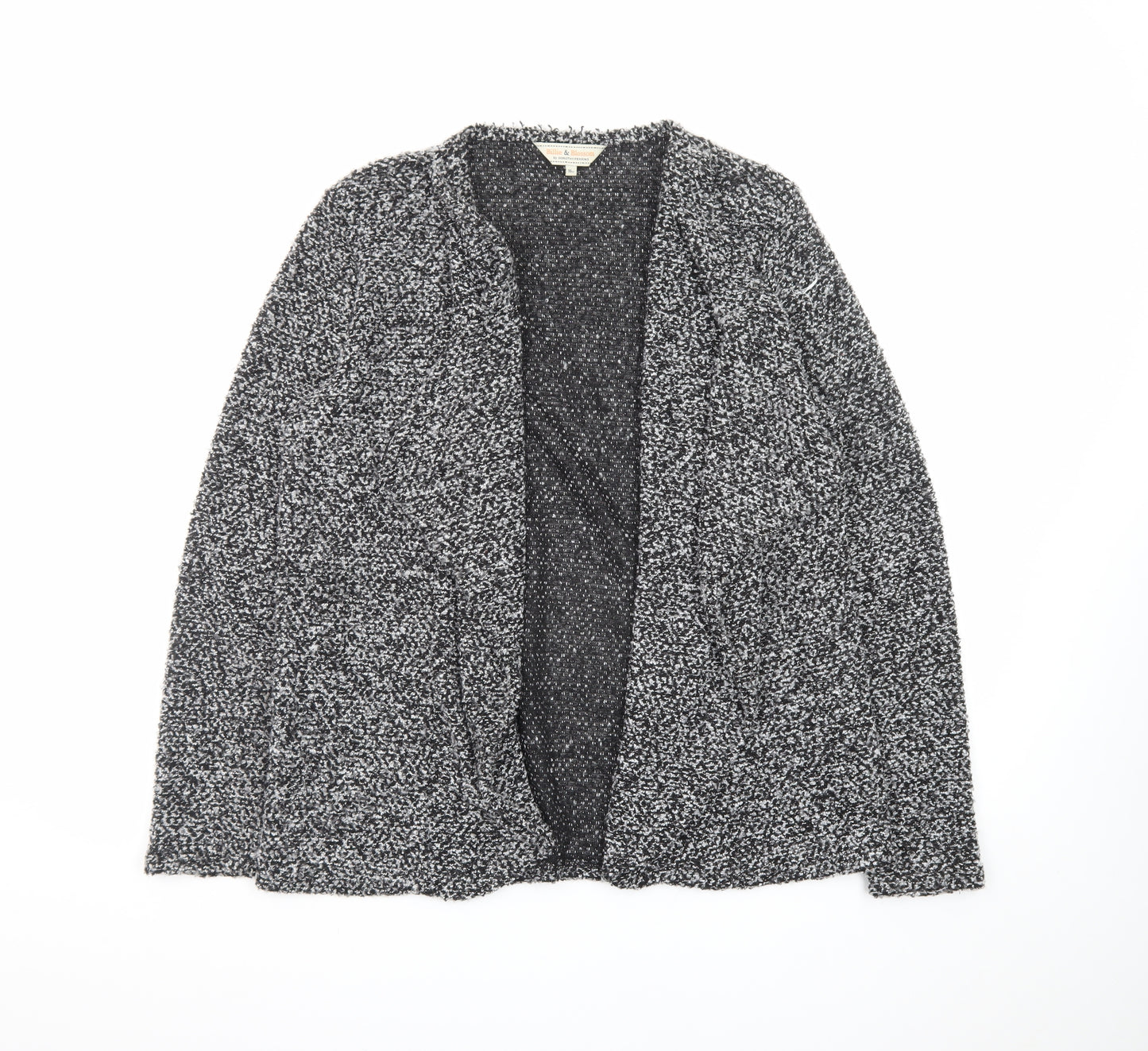 Billie & Blossom by Dorothy Perkins Women's Black & White Open Knit Cardigan Size 16