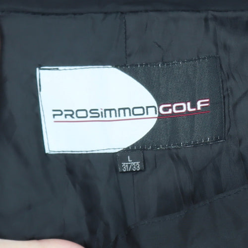 Prosimmon Golf Men's Black Waterproof Rain Trousers L 31/33