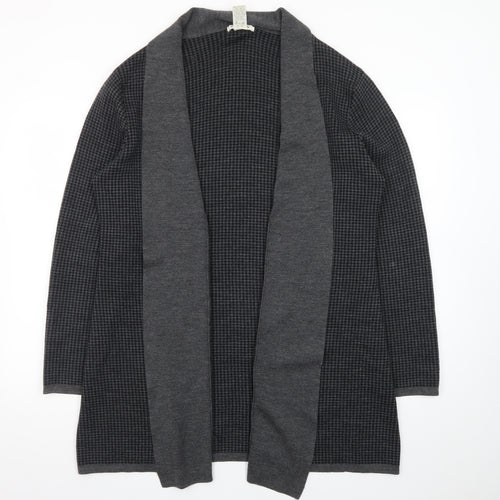 Orvis Womens Grey Wool Long Sleeve Open Front Cardigan L