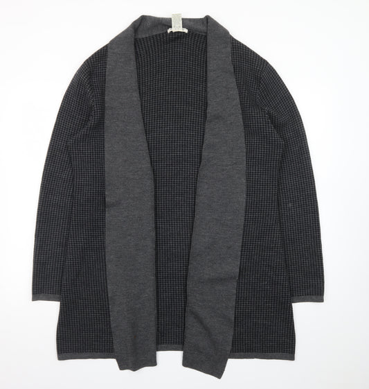 Orvis Womens Grey Wool Long Sleeve Open Front Cardigan L