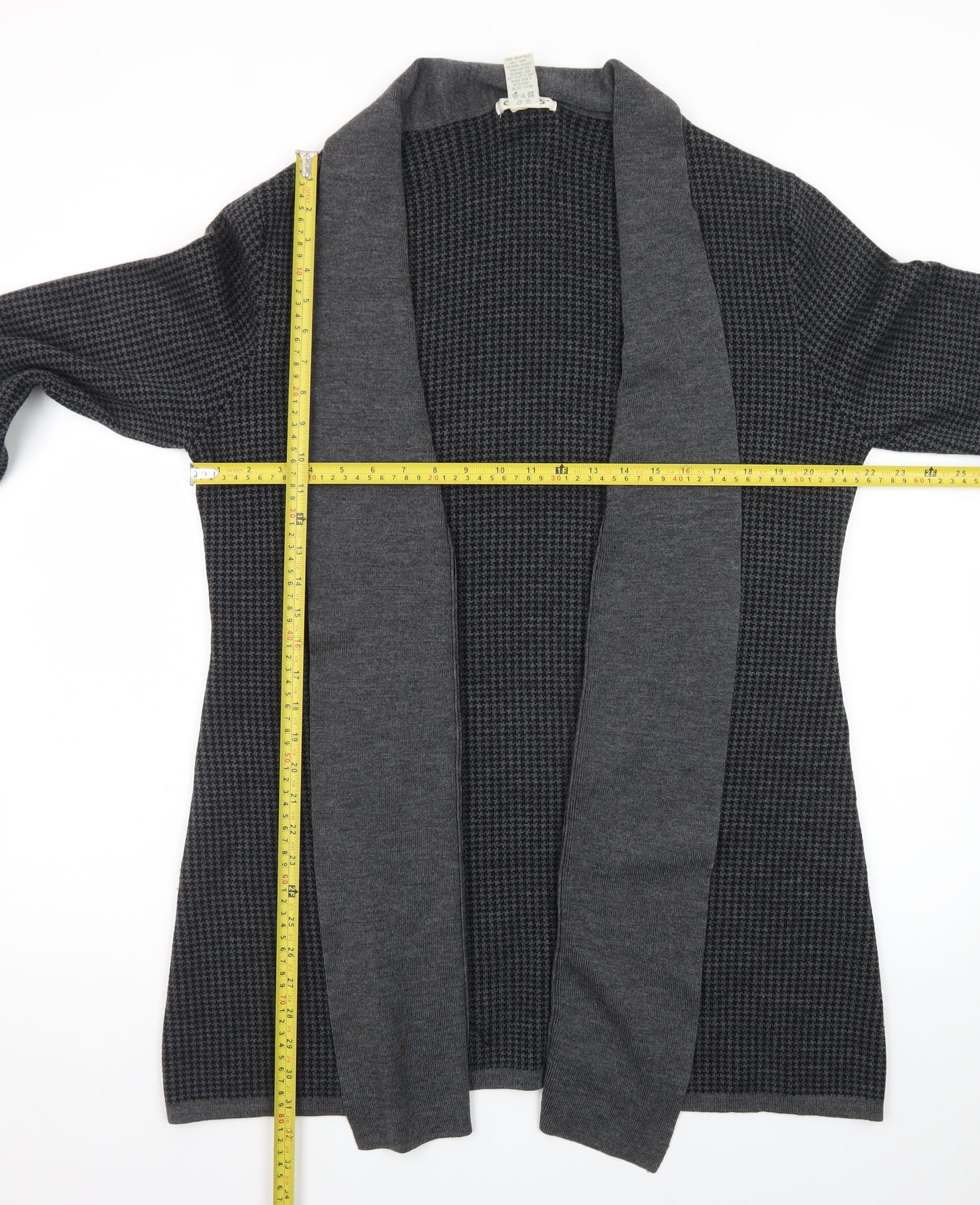 Orvis Womens Grey Wool Long Sleeve Open Front Cardigan L