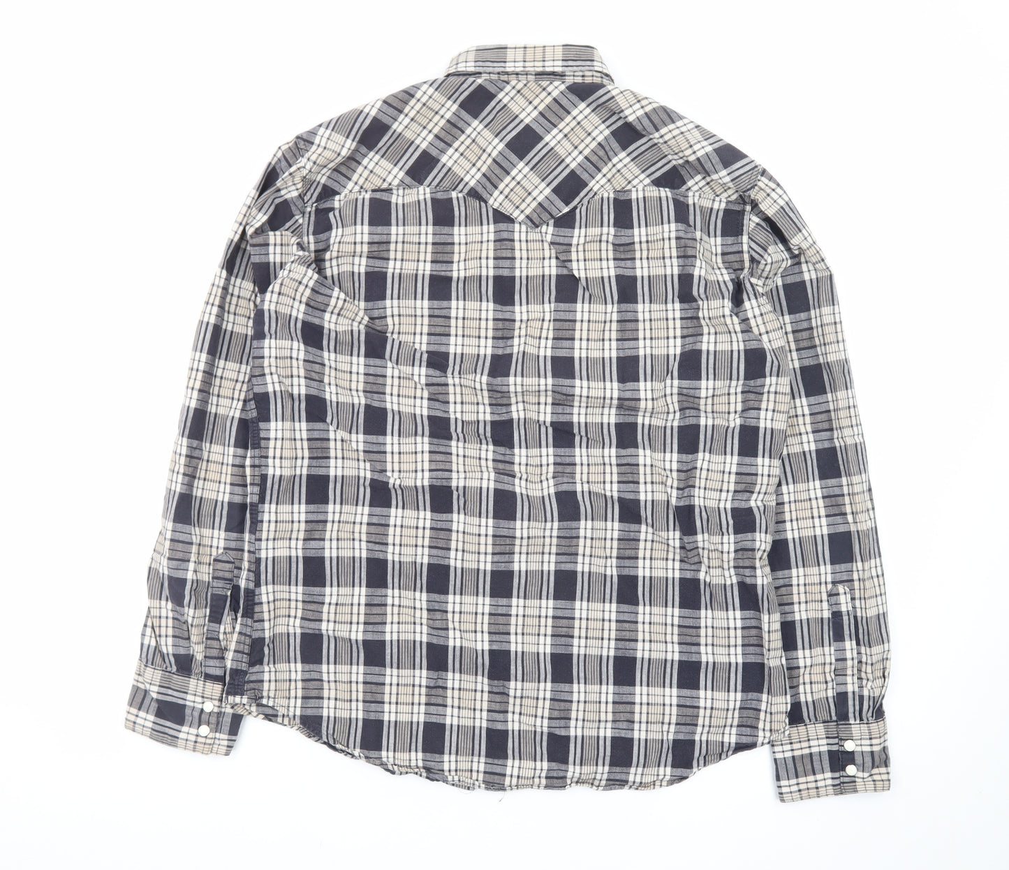 Levi's Men's Blue Check Flannel Long Sleeve Button-Up Shirt XL