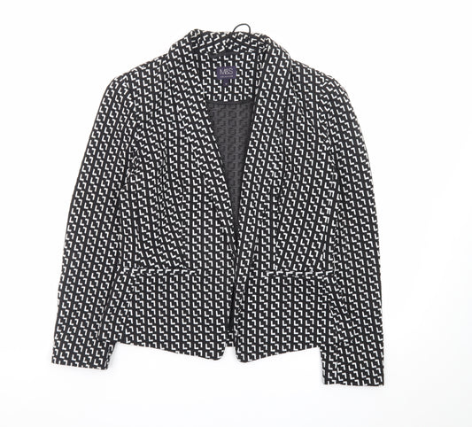 Marks and Spencer Women’s Black Geometric Blazer Size 12