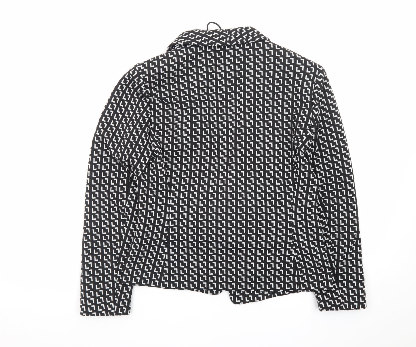 Marks and Spencer Women’s Black Geometric Blazer Size 12