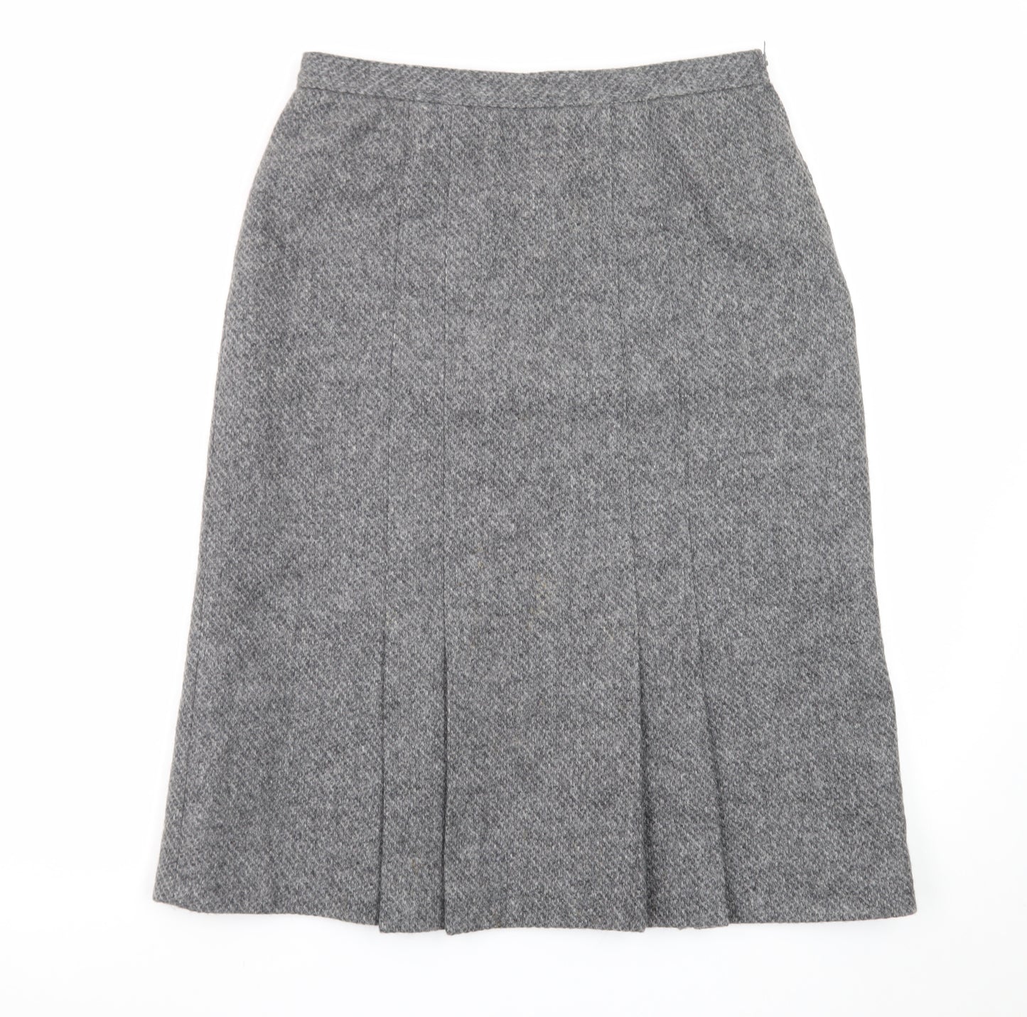 Marks and Spencer Women’s Grey Wool Pleated Midi Skirt Size 16