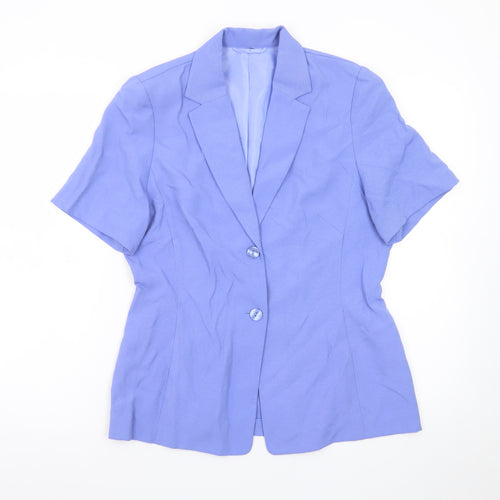 Dorothy Perkins Women's Blue Short Sleeve Suit Jacket Size 12