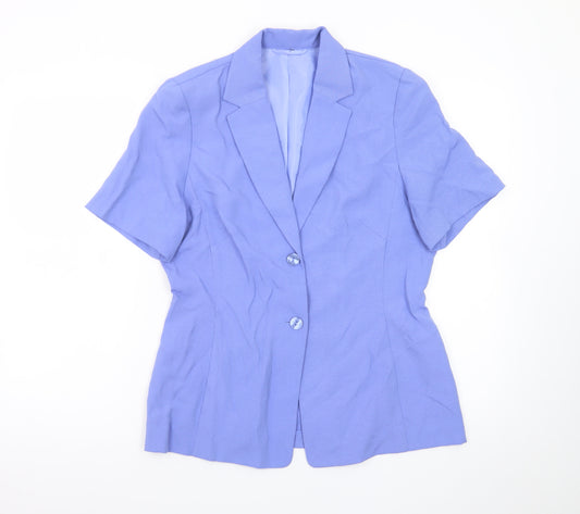 Dorothy Perkins Women's Blue Short Sleeve Suit Jacket Size 12