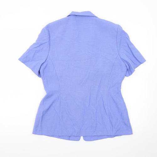 Dorothy Perkins Women's Blue Short Sleeve Suit Jacket Size 12