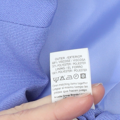 Dorothy Perkins Women's Blue Short Sleeve Suit Jacket Size 12