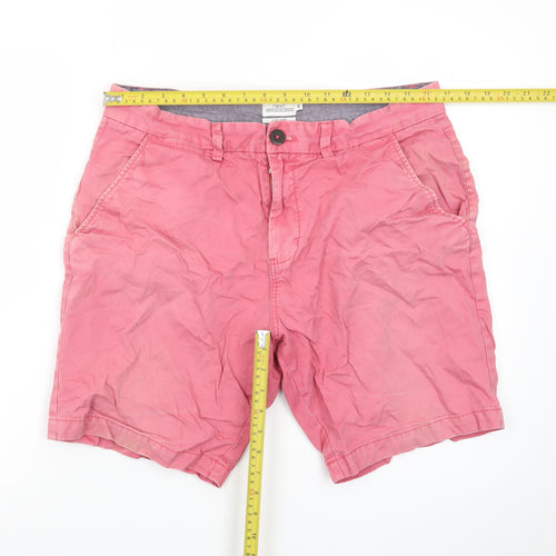 Next Men’s Pink Chino Shorts Size 34 Regular Cotton Casual