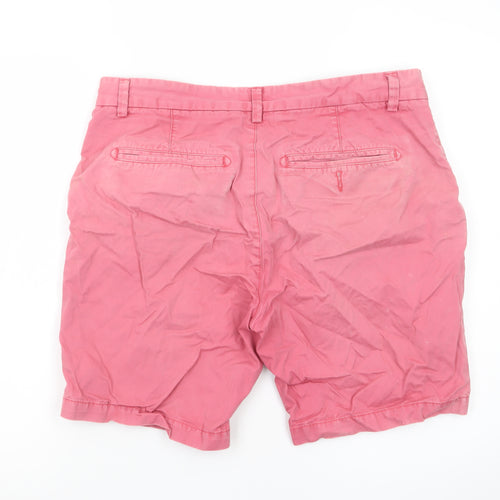 Next Men’s Pink Chino Shorts Size 34 Regular Cotton Casual