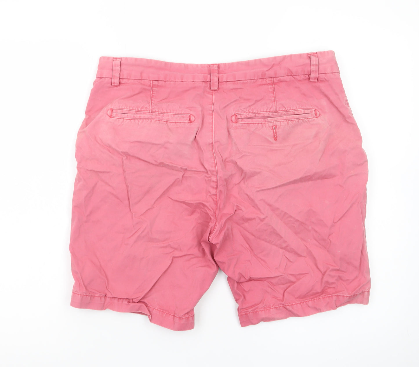 Next Men’s Pink Chino Shorts Size 34 Regular Cotton Casual