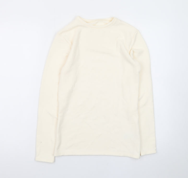 Marks and Spencer Womens Ivory Heatgen Long Sleeve Crew Neck Jumper Size 12