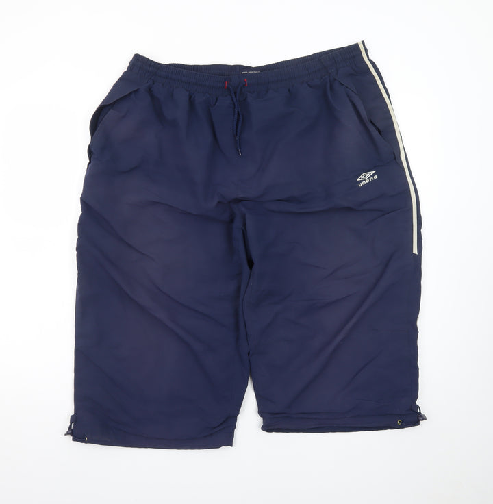 Umbro Men's Blue 2XL Sports Sweat Shorts with Elastic Waist