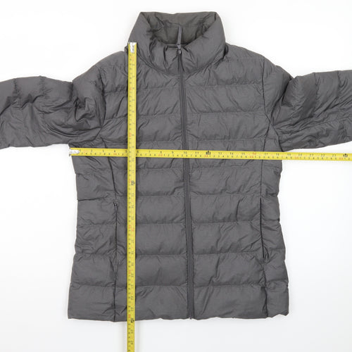 Uniqlo Men's Grey Lightweight Down Puffer Jacket M Water Resistant
