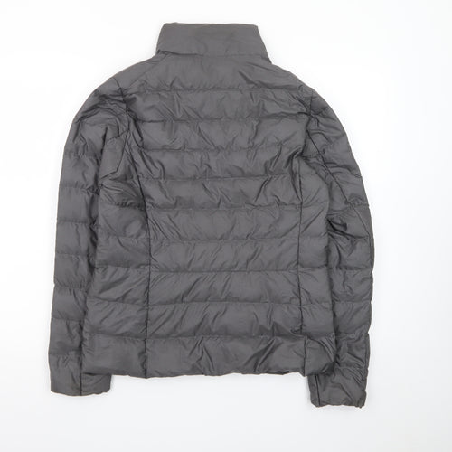 Uniqlo Men's Grey Lightweight Down Puffer Jacket M Water Resistant