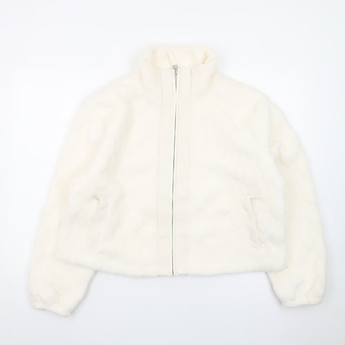 Marks and Spencer Goodmove Women’s Ivory Fleece Puffer Jacket Size 14