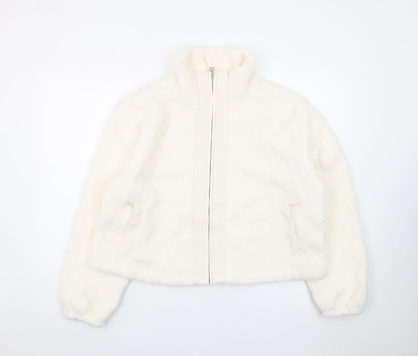 Marks and Spencer Goodmove Women’s Ivory Fleece Puffer Jacket Size 14
