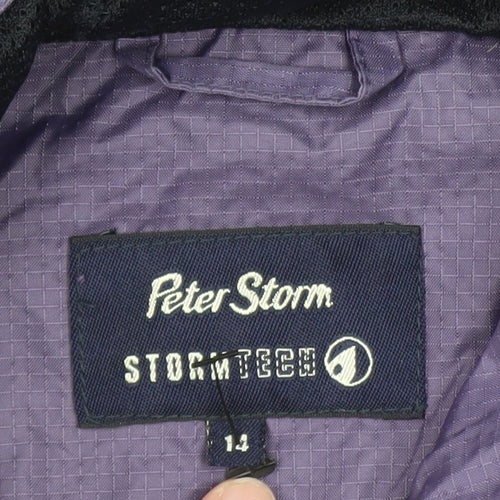 Peter Storm Women’s Purple Waterproof Rain Jacket Size 14 Hooded