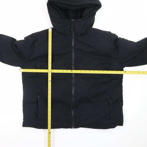 Slazenger Womens Black Size 10 Puffer Jacket Hooded Winter Coat