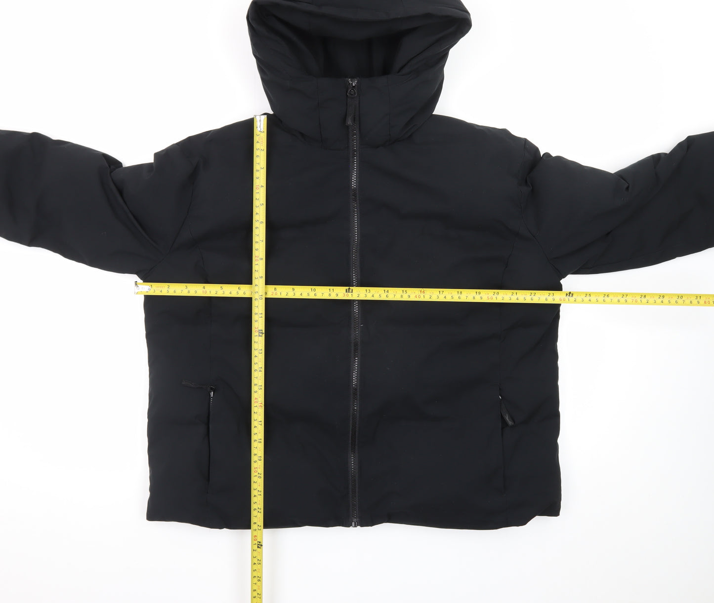 Slazenger Womens Black Size 10 Puffer Jacket Hooded Winter Coat