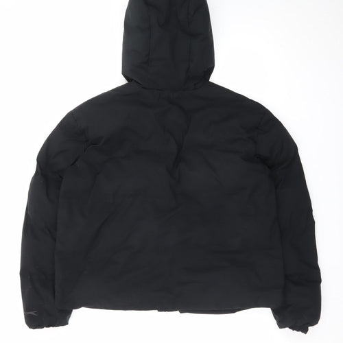 Slazenger Womens Black Size 10 Puffer Jacket Hooded Winter Coat