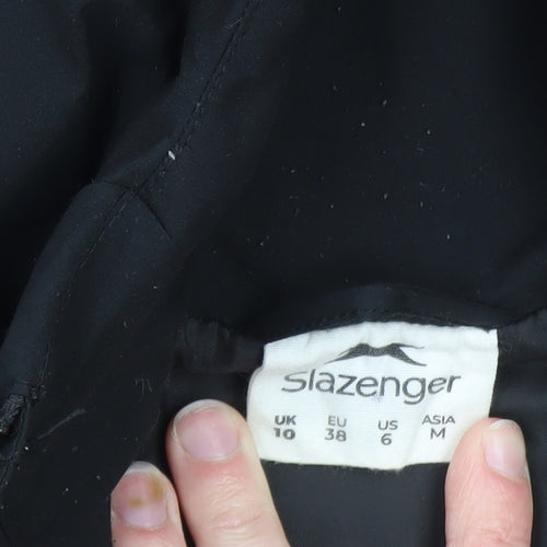 Slazenger Womens Black Size 10 Puffer Jacket Hooded Winter Coat