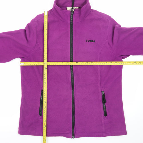 TOG24 Womens Purple Fleece Jacket Size 14 Full Zip Warm Casual