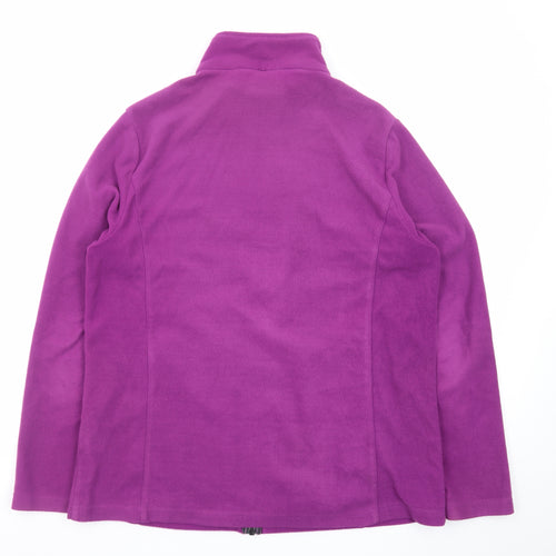 TOG24 Womens Purple Fleece Jacket Size 14 Full Zip Warm Casual