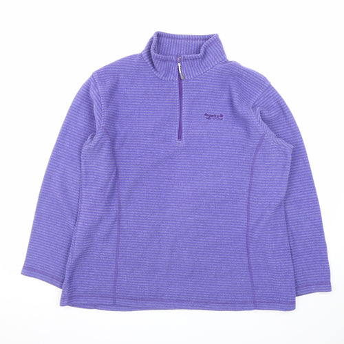Regatta Womens Purple 1/2 Zip Fleece Pullover Sweatshirt UK 18