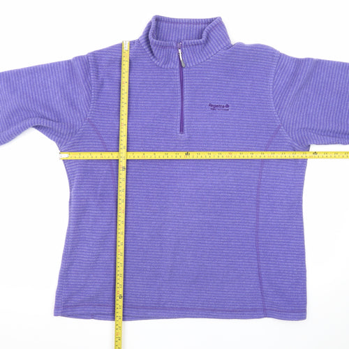 Regatta Womens Purple 1/2 Zip Fleece Pullover Sweatshirt UK 18