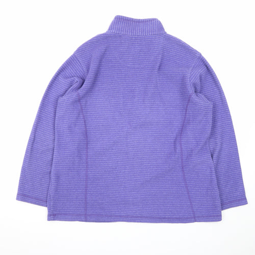 Regatta Womens Purple 1/2 Zip Fleece Pullover Sweatshirt UK 18