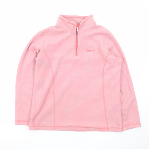 Regatta Women Pink Fleece 1/4 Zip Pullover Sweatshirt UK 14