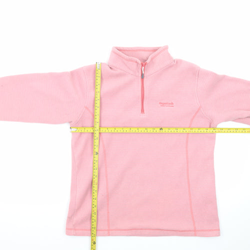 Regatta Women Pink Fleece 1/4 Zip Pullover Sweatshirt UK 14