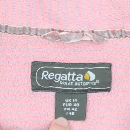 Regatta Women Pink Fleece 1/4 Zip Pullover Sweatshirt UK 14