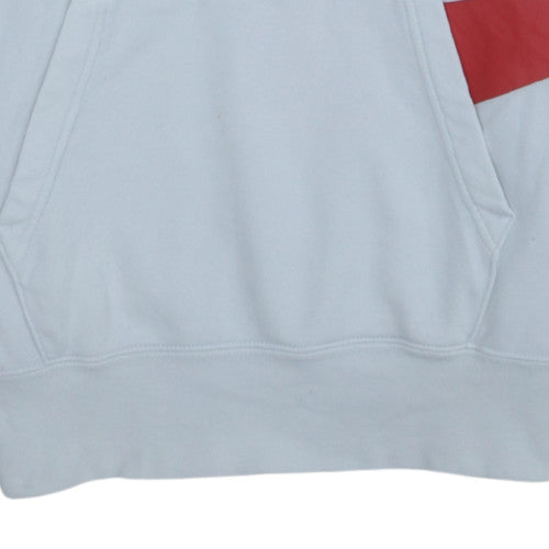 Nike Men’s White XS Pullover Hoodie with Red Logo Graphic
