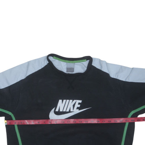 Nike Mens Black M Crew Neck Pullover Sweatshirt with Logo