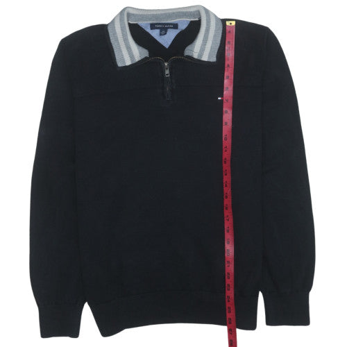 Tommy Hilfiger Men’s Black 2XL Quarter Zip Collared Sweatshirt