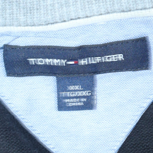 Tommy Hilfiger Men’s Black 2XL Quarter Zip Collared Sweatshirt